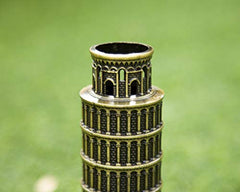 Metallic Leaning Tower of Pisa Statue 6 Inch Souvenir Figurines