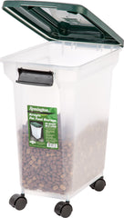 Airtight Dog/Cat Food Container with Wheels, Green