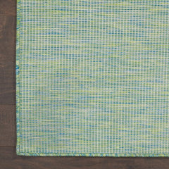 Indoor/Outdoor Modern Solid Blue/Green 3' x 5' Area Rug