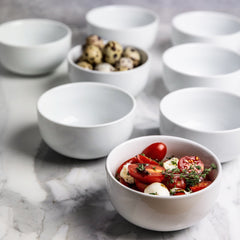 Small Coupe Ramekin Bowl, White, Set of 8
