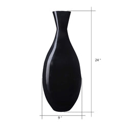 24â€?Tall Black Bamboo Vase