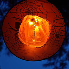Halloween Decorations 8 Pcs Lighted Hanging Witch Hat