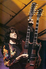 Jimmy Page Miniature Guitar - Led Zep - Double Neck - Wood Replica 10"