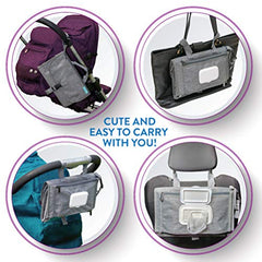 Portable Changing Pad for Newborn Girl & Boy w/ Smart Wipes Pocket â€?Waterproof