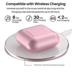T6 True Wireless Earbuds Bluetooth Headphones Touch Control w/ Wireless Charging Case