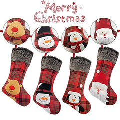 19" Christmas Stocking-4 Pack
