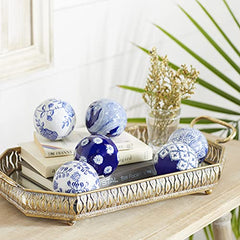 Ceramic Orbs & Vase Filler w/ Assorted Patterns, Set of 6