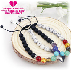 Heart Shaped Bracelet for Couples Gifts for Boyfriend Husband