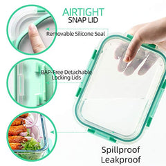 10-Pack Glass Food Storage Containers