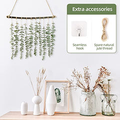 Artificial Eucalyptus Wall Hanging Decor, Fake Eucalyptus Leaves Greenery Eucalyptus Vines Wall Hanging Plants,