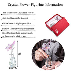 Crystal Flower Glass Art  Home Decoration