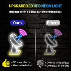 Radar Neon Light w/ Switch ON/Off Alien Light Up Signs for Home Decor