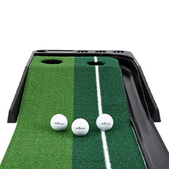 Indoor Golf Putting Green â€?Portable Mat w/ Auto Ball Return Function- 3 Bonus Balls