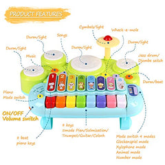 Baby Musical Toys 3 in 1 Piano Keyboard Xylophone Drum Set