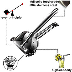 Stainless Steel Manual Lemon Squeezer Citrus Juicer Hand Press Heavy Duty