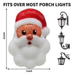 2 Pcs Christmas Santa Porch Light Covers