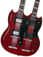 Jimmy Page Miniature Guitar - Led Zep - Double Neck - Wood Replica 10"