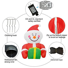 4.5 FT Christmas Inflatables Snowman w/ LEDs