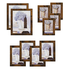 Picture Frames, Set of 10, Two 8 x 10 Inch, Four 5 x 7 Inch, Four 4 x 6 Inch for Home Decor