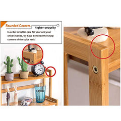Bamboo Spice Rack Storage Shelves-2 & 3 Tier