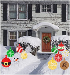 12PCS Christmas Yard Signs Decorations