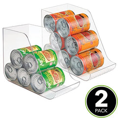 2 Pack Plastic Kitchen Storage Organizer for Canned Food