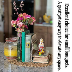 Book Vase for Flowers, Acrylic Clear Book Flower Vase, A Book About Flowers Vase, Unique Home/Bedroom