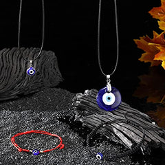 8 Pieces Evil Eye Necklace Bracelet Set-  Adjustable for Men/Women