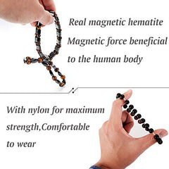 4Pcs Hematite Bead Bracelet for Men Women 8mm Tiger Eye Stone Beads