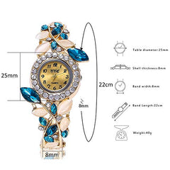 5 Pack Luxury Watch Bracelet Diamond Flower Lady Retro Wrist Watch