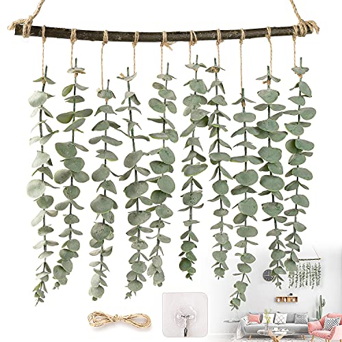 Artificial Eucalyptus Wall Hanging Decor, Fake Eucalyptus Leaves Greenery Eucalyptus Vines Wall Hanging Plants,