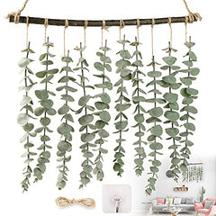 Artificial Eucalyptus Wall Hanging Decor, Fake Eucalyptus Leaves Greenery Eucalyptus Vines Wall Hanging Plants,