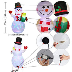 5ft Christmas Snowman Inflatable Decoration