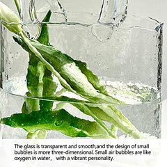 Vase for Flowers Clear Glass Bag Vase Unique Flower Vase Decorative Fish Bowl Handbag Cute Vase Bubble