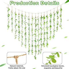 Hanging Wall Decor Artificial Boho Decor Fake Eucalyptus Vine Decoration for Bathroom Bedroom Farmhouse