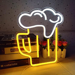 Beer Shaped Neon LED Lights for Wall Decor
