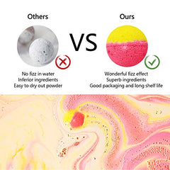 Organic Bath Bombs Gift Set, 50 Handmade Bulk Bath Bombs Wonderful Fizz Effect Bath Gift