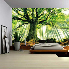 Nature Forest Thick Tree Wall Tapestry 3D Print Tree of Life Wall Art Decoration
