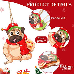 36 Pieces Wooden Christmas Ornaments