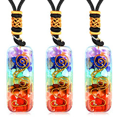 Limited Holiday Promotion Bundle! 7 Chakra Energy Generator Gemstone Crystal Pendant Set of 3