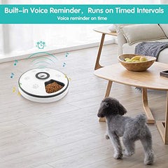 6 Meals Pet Wet Food Dispenser w/ Programmable Timer Portion Control