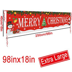 Large Merry Christmas Banner