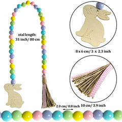 Easter Wood Bead Garland for Easter Decor
