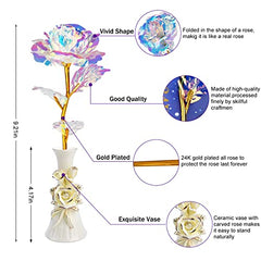 Artificial Rose Flower in Vase Gifts for Mothers Day/Birthday
