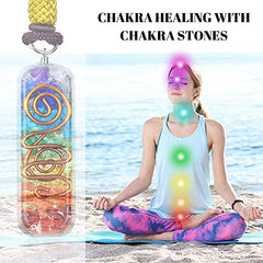 7 Chakra Stones Necklace for E-Energy Protection and Spiritual Healing Pendant with Adjustable Cord