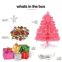 23â€?Mini Christmas Tree w/ Lights Ornaments & Presents