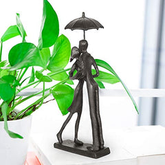 Affectionate Couple Art Iron Sculpture for Home Decoration