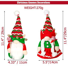 Mr and Mrs Gnomes Plush Set for Christmas Decoration