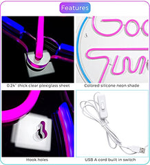 Good Times LED Acrylic Sign Neon Light  USB Operated Party Lights
