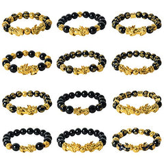 12 Pieces Feng Shui Bracelets Lucky Bracelet Temple Kai Guang  Amulet